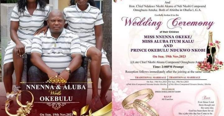Abia Man Set To Marry Two Women Same Day 