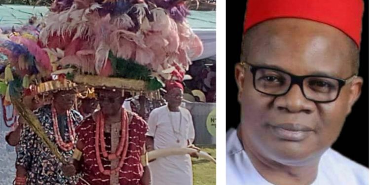 Engr. Nwibe felicitates Igwe Achebe on 23rd Ofala