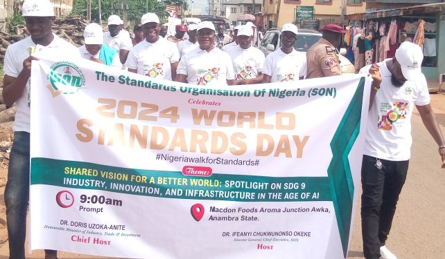 SON Holds Awareness Walk, Urges  Anambra Residents To Embrace Substandard