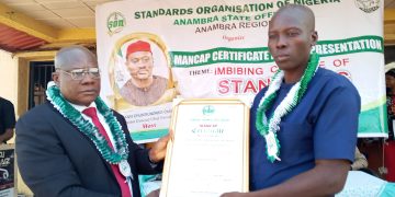 SON Issues MANCAP Certificates to 20 Coys In Anambra 