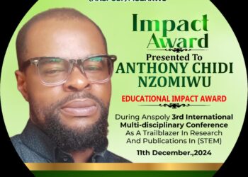 AnsPoly Bestows Educational Impact Award On Nzomiwu At  3rd International Conference