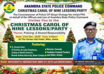 Anambra Police To Host Christmas Carol Of 9-Lessons, EoY Party