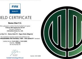 Monimichelle Sports Celebrates FIFA Quality Certification Of Hybrid Remo Stars  Synthetic Pitch 
