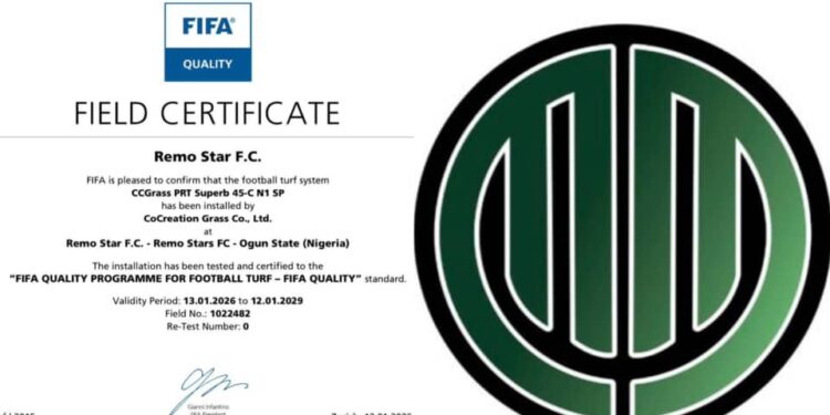 Monimichelle Sports Celebrates FIFA Quality Certification Of Hybrid Remo Stars  Synthetic Pitch 
