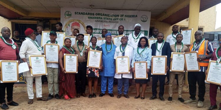 32 Firms Receive 104 SON-MANCAP Certificates In Anambra 